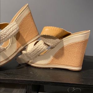 Size 12 sandals Nude and beige